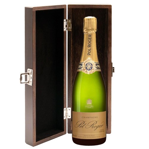 Pol Roger Rich Demi Sec Champagne 75cl in Elm Wood Gift Box